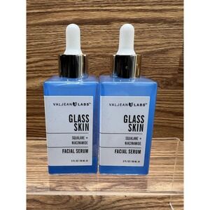 Lot of 2  VALJEAN LABS Glass Skin Facial Serum Squalane + Niacinamide 2fl.oz